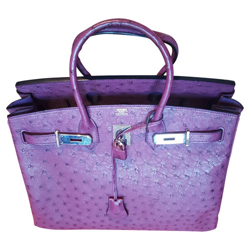 HERMÈS Damen Birkin Bag 35 aus Leder in Violett