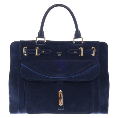Fontana Handbag Leather in Blue