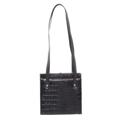 Gianni Versace Handbag Leather in Bordeaux