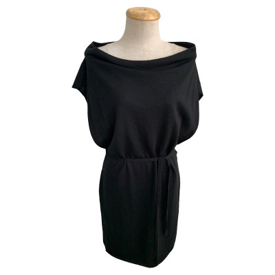 Sarah Pacini Kleid aus Wolle in Schwarz