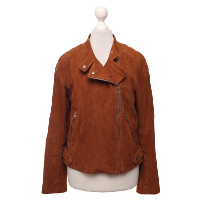 Just Female Jacket/Coat Leather in Ochre
