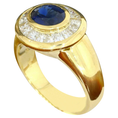 Wempe Ring Geelgoud in Blauw