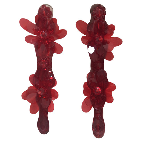 SIMONE ROCHA Damen Ohrring aus Glas in Rot | REBELLE