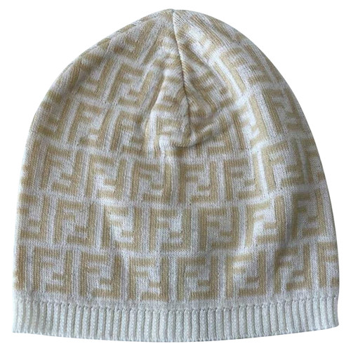 FENDI Damen Hut/Mütze aus Baumwolle in Gold | Second Hand
