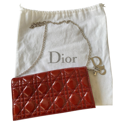 Christian Dior Clutch Bag Patent leather in Red