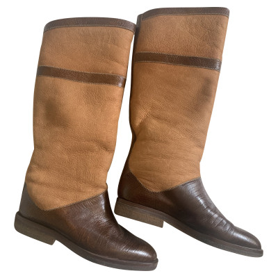 Pollini Boots Leather in Beige