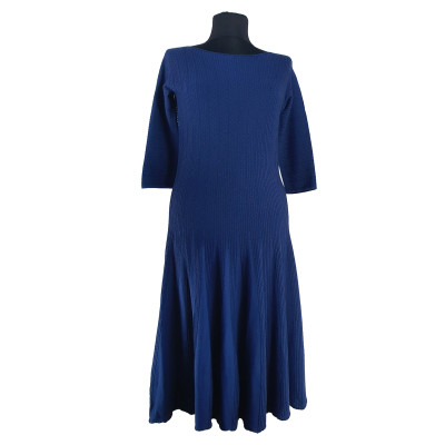 EMPORIO ARMANI Damen Kleid aus Wolle in Blau Größe: IT 46