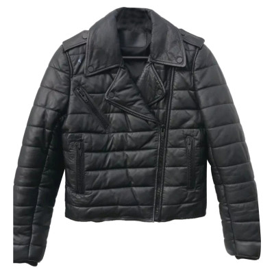 Alexander Wang Pour H&M Jacket/Coat Leather in Black