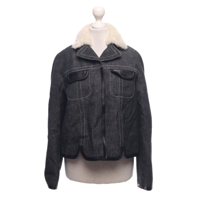 Longchamp Jacke/Mantel aus Baumwolle in Grau