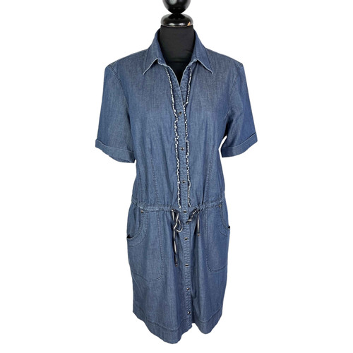 ELENA MIRÒ Femme Robe en Coton en Bleu en Taille: L