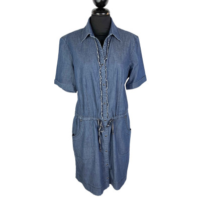 Elena Mirò Kleid aus Baumwolle in Blau