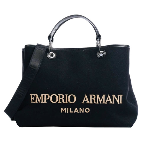 EMPORIO ARMANI Damen Reisetasche aus Wolle in Schwarz
