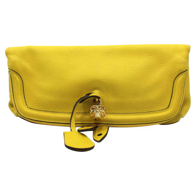 Alexander McQueen Clutch Bag Leather in Yellow
