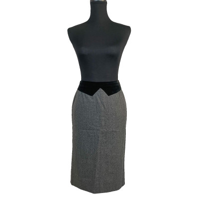 Fendi Skirt Wool in Grey