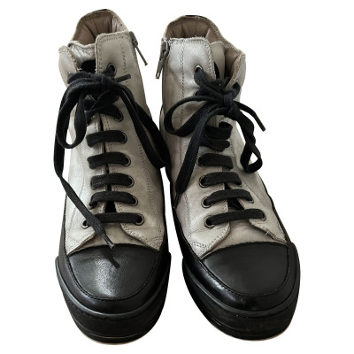 Candice Cooper Sneaker in Pelle in Argenteo