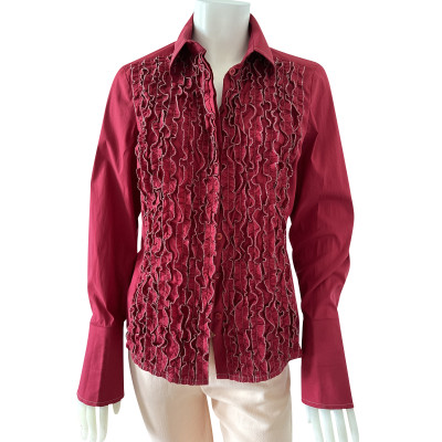 Max Studio Top Cotton in Red