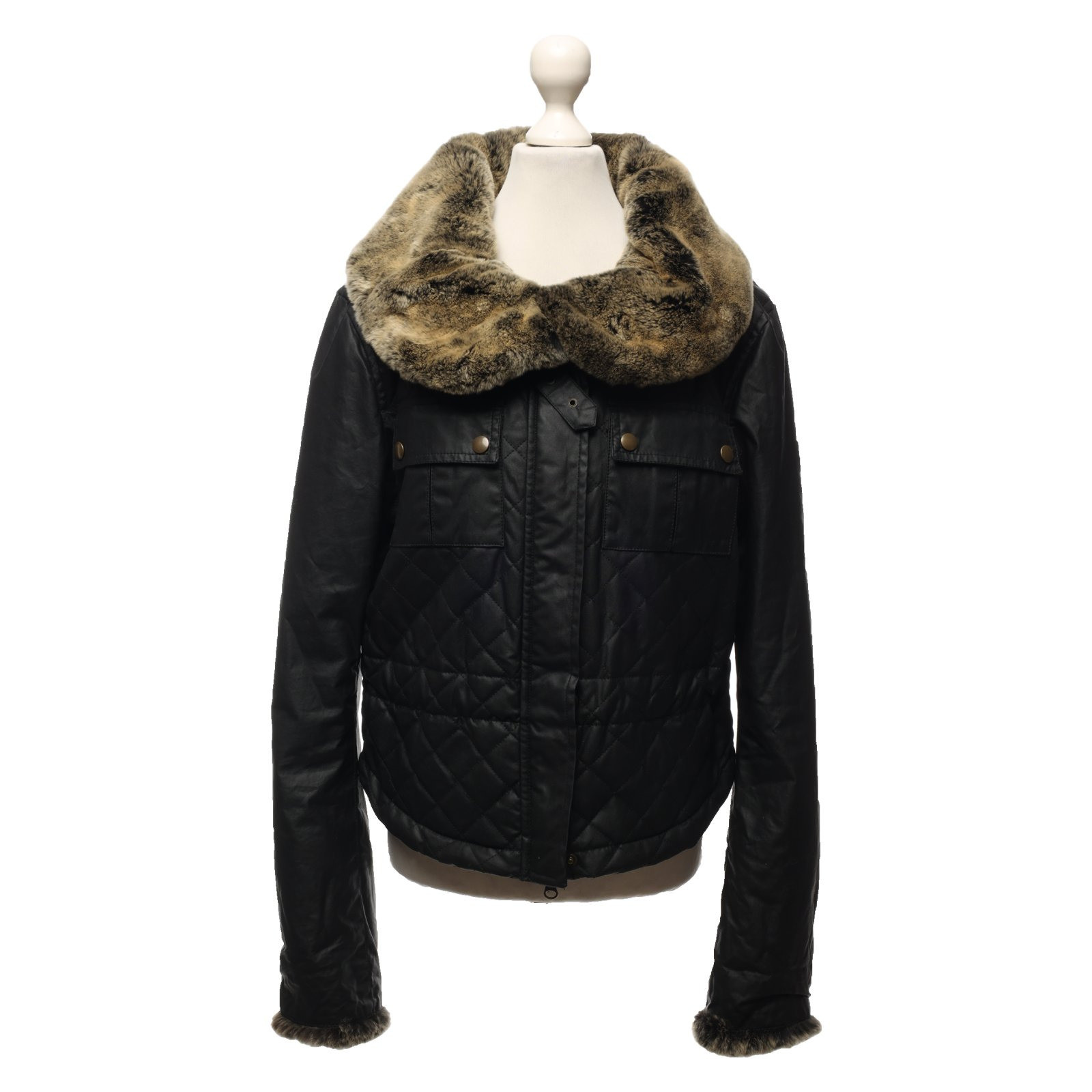 BELSTAFF Women's Jacket/Coat Cotton in Black Size: IT 46