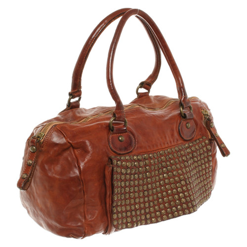 CAMPOMAGGI Women's Handtasche aus Leder in Braun