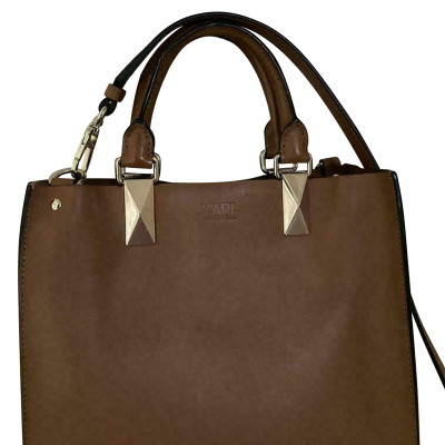 Karl Lagerfeld Shopper Leather in Brown