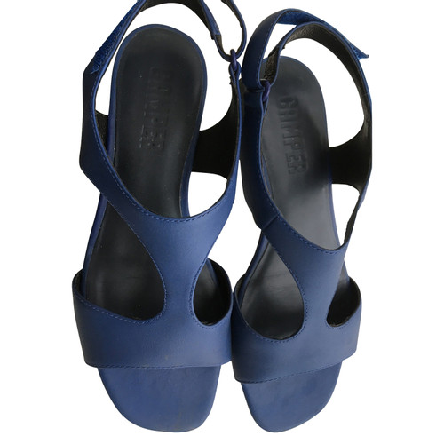 Bezienswaardigheden bekijken Stoel Licht CAMPER Women's Sandalen aus Leder in Blau Size: EU 38
