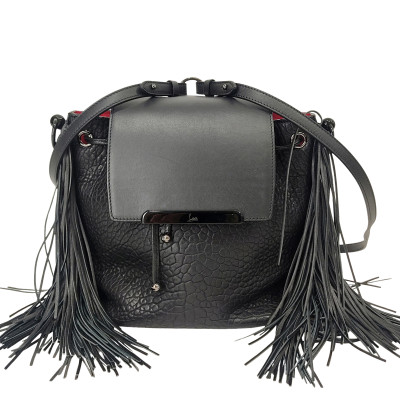 Christian Louboutin Lucky Fringe Backpack Leather in Black
