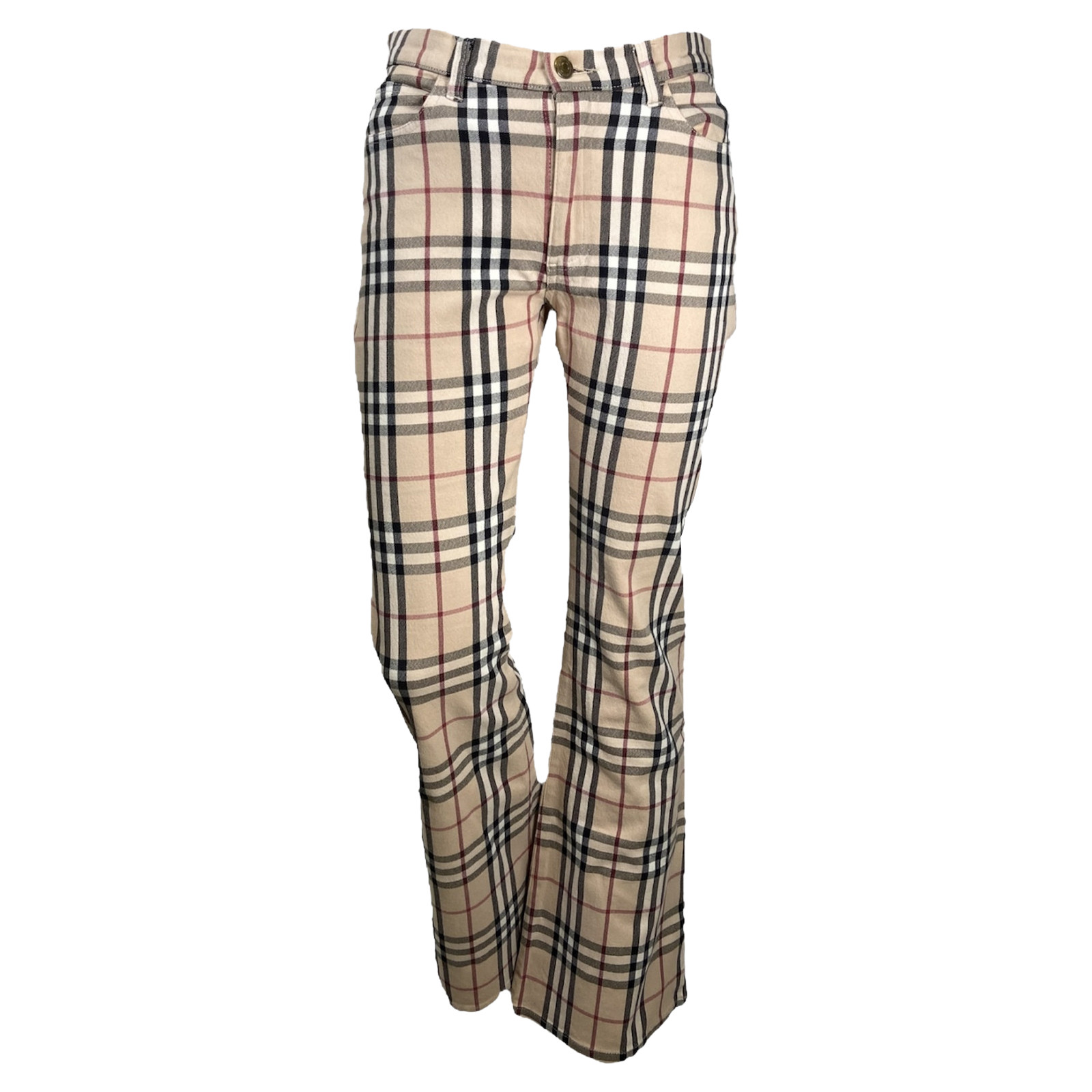 BURBERRY Women's Trousers Cotton Size: IT 40 | Second Hand