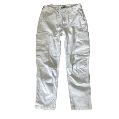 Re/Done Jeans aus Baumwolle in Creme