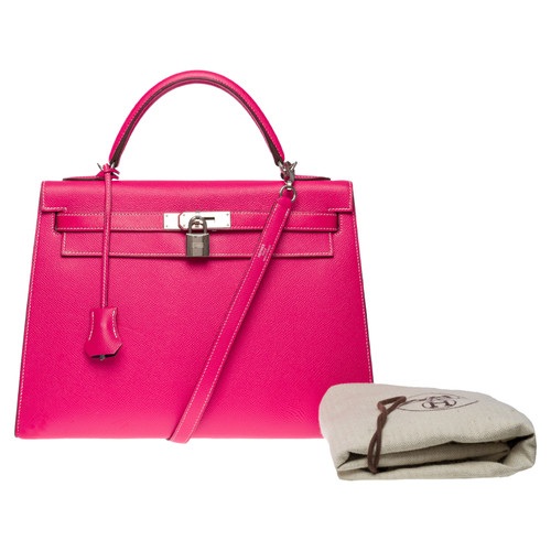 HERMÈS Women's Kelly Bag 32 Leather in Pink