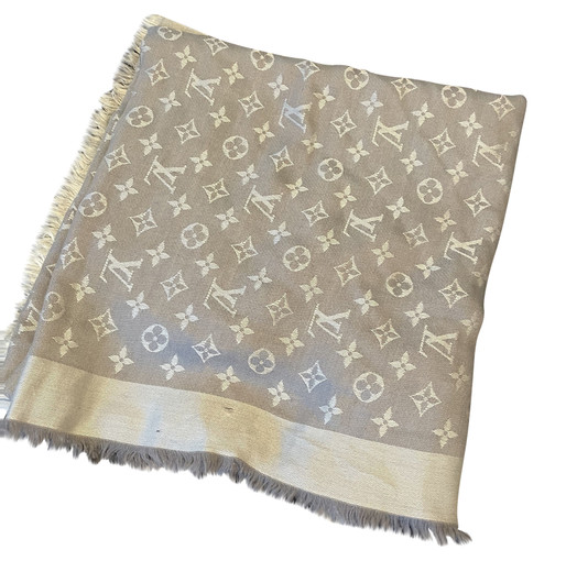 LOUIS VUITTON Women's Monogram Tuch aus Seide in Grau