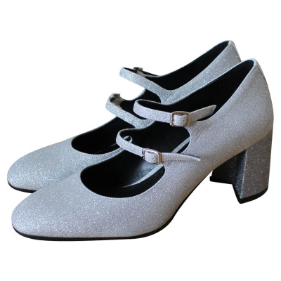 Carel Pumps/Peeptoes Leather in Silvery