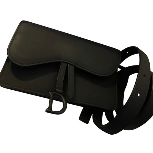 DIOR Femme Saddle Belt Bag en Cuir en Noir