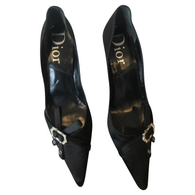 Christian Dior Chaussures compensées en Toile en Noir