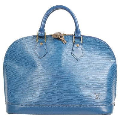 Louis Vuitton Alma Leer in Blauw