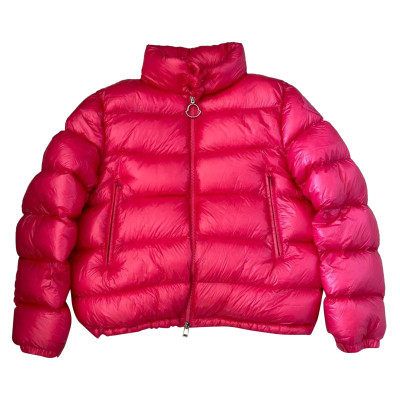 Moncler Jacke/Mantel aus Viskose in Rosa / Pink