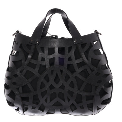 Vic Matie Tote bag Leather in Black