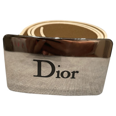 Christian Dior Gürtel aus Leder in Weiß