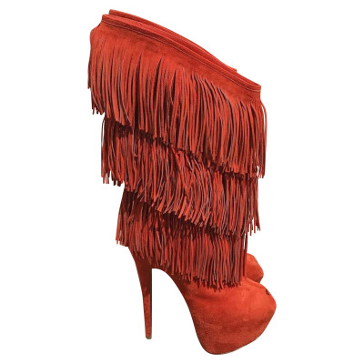 Christian Louboutin Boots Suede in Red