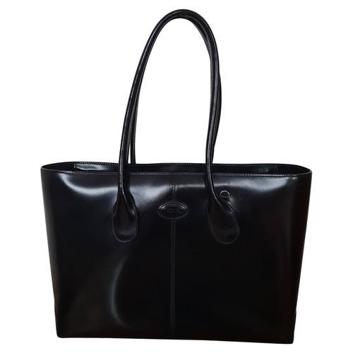Tod's Shopper Leather in Black
