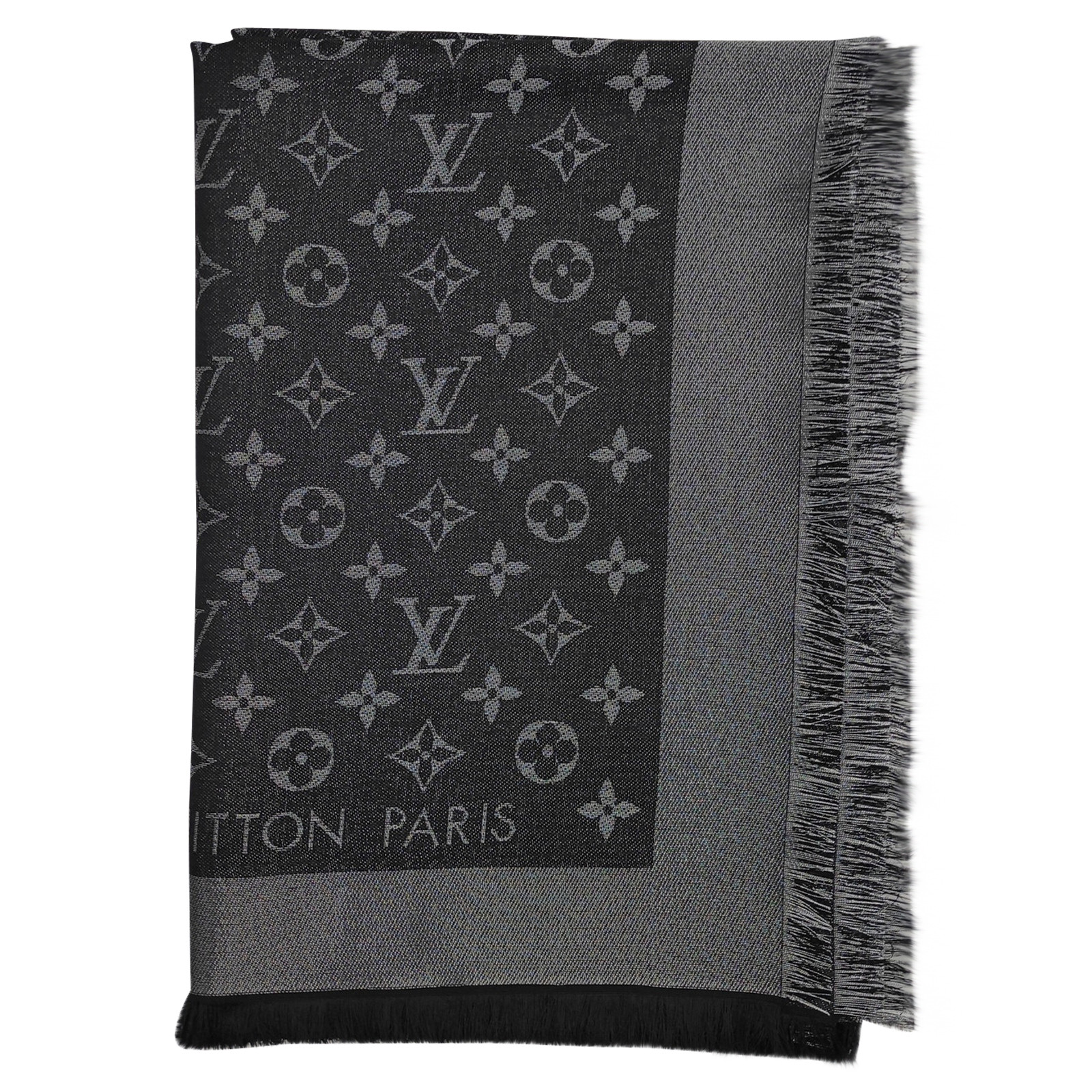 LOUIS VUITTON Women's Schal/Tuch aus Seide in Schwarz