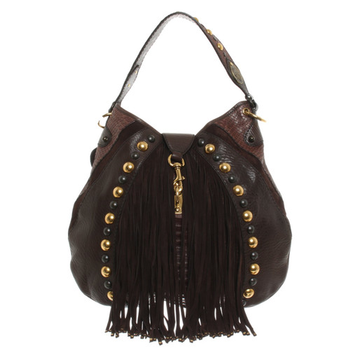 GUCCI Women's Babouska Shoulder Bag Leather in Brown