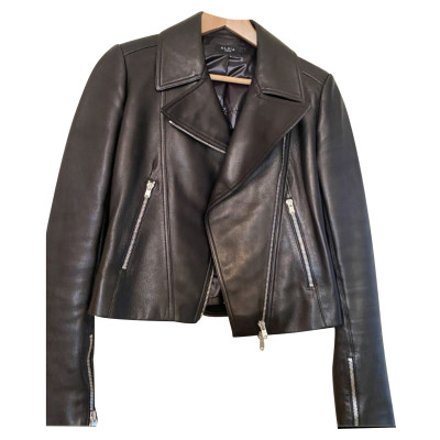 Alaïa Jacket/Coat Leather in Black