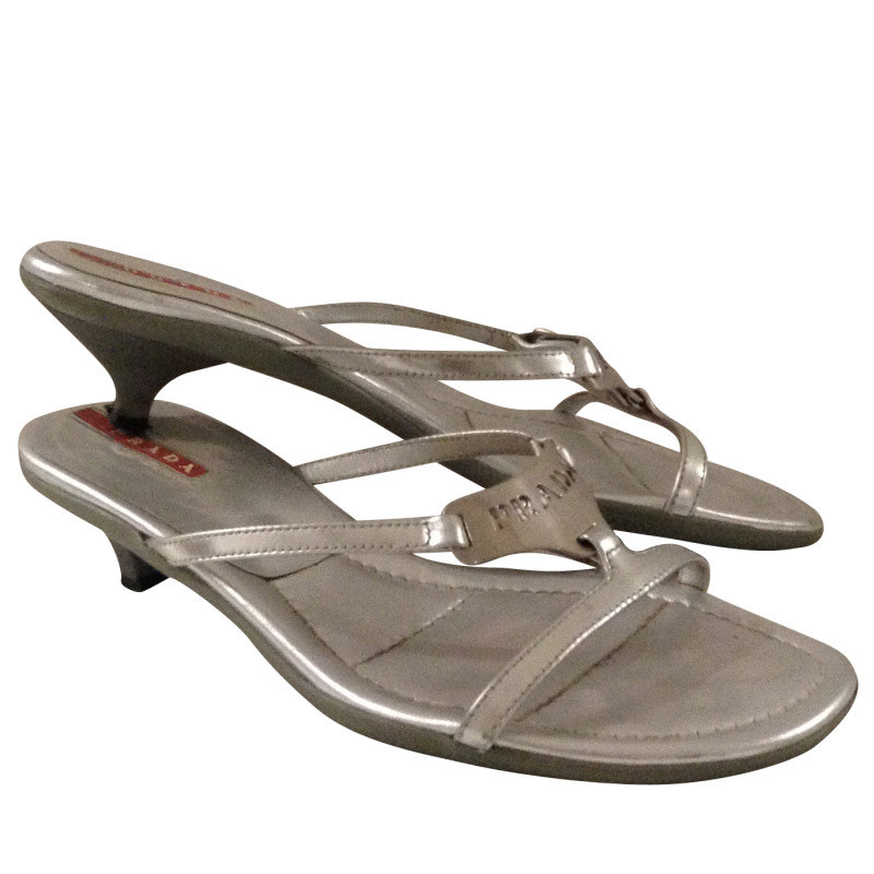 Prada Silver sandals  