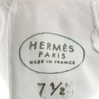 Hermès Handschoenen Leer in Wit