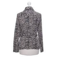 Karen Millen Silk blouse with leopard print
