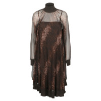 Hermès Kleid aus Seide in Braun