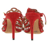 Alexandre Birman Sandali in Pelle scamosciata in Rosso