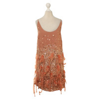 Twin Set Simona Barbieri Cocktail dress with feathers and sequins