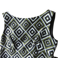 Prada zijden jurk met geometrisch patroon