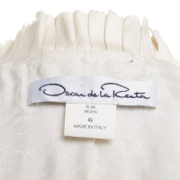 Oscar De La Renta Boucle jacket in cream white