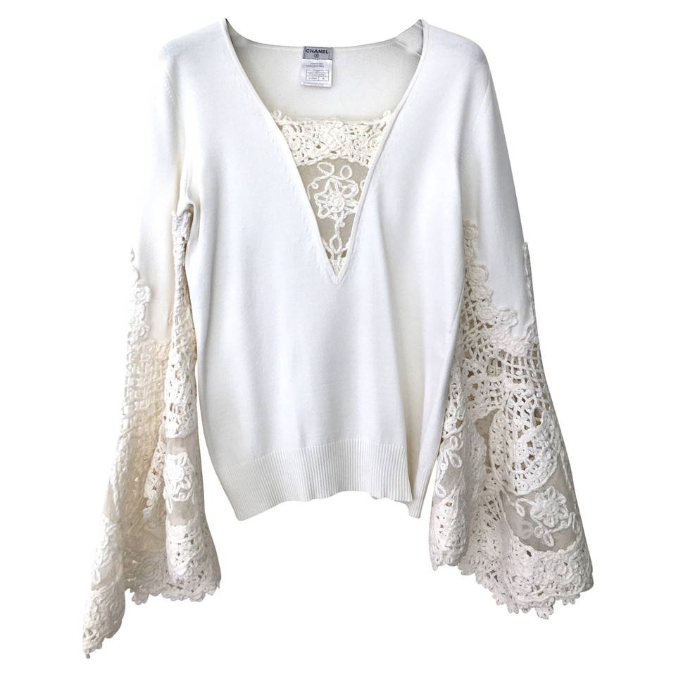 Chanel Crocheted lace sweater